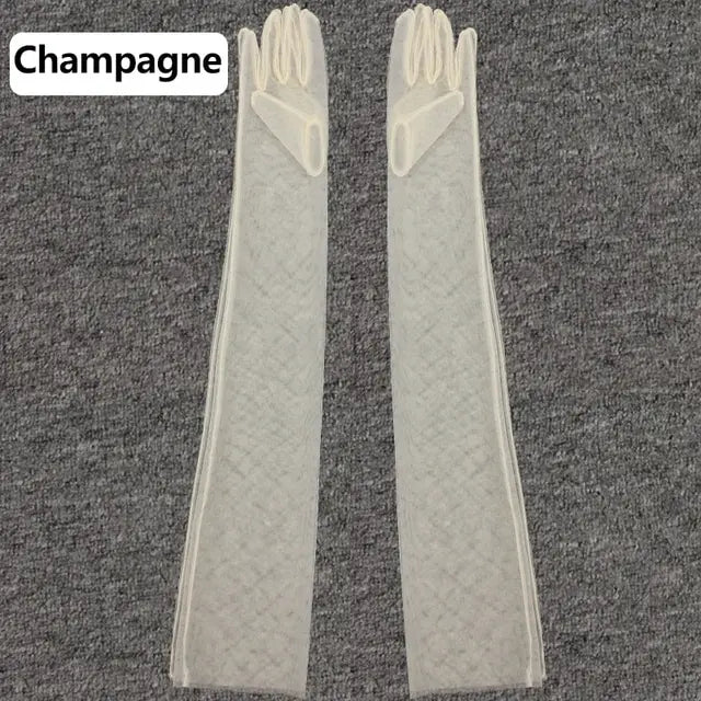 Wedding Dress Luxury Atmosphere Gloves Bride Gloves Long Double Row Gloves Wedding Gloves Winter PURPLE CHINA