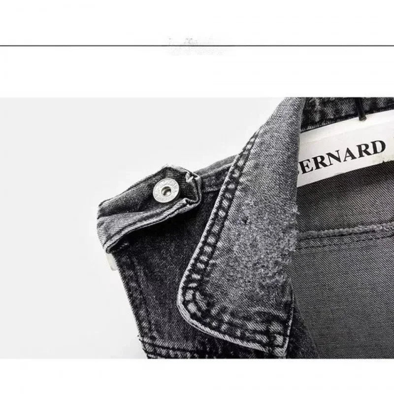 Trendy Sleeveless Top with Attractive Features Women Vest Slim Cut Jeans Waistcoat for Women