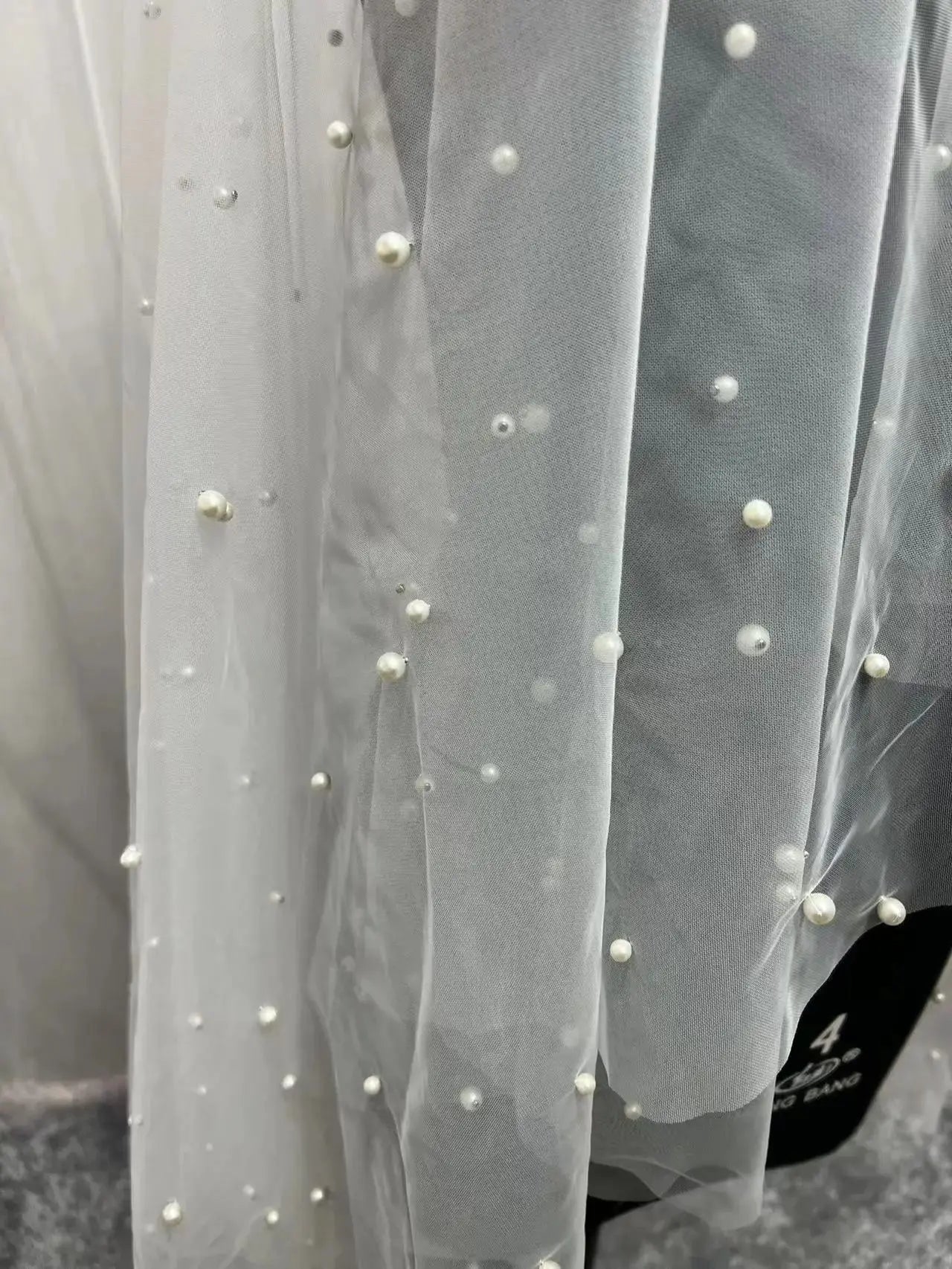 Wedding Accessories Bolero Bridal Cloak Pearls Wedding Cape short front long back Women Wrap Cape Evening Wrap Shawl