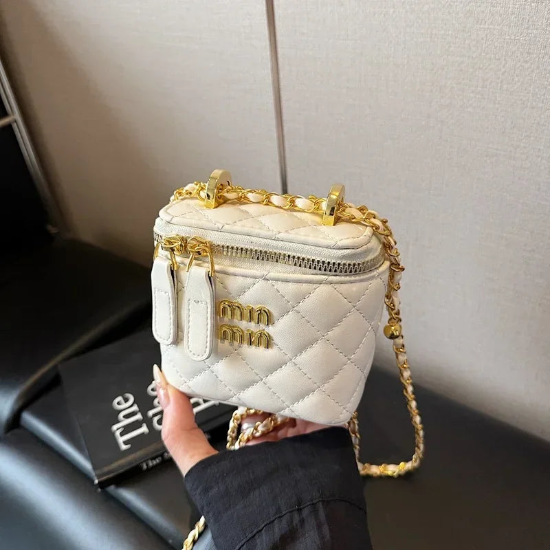 2025 Quilted Bag with Chain Strap for Women, Chic Luxury Crossbody Purse, Elegant Shoulder Bag