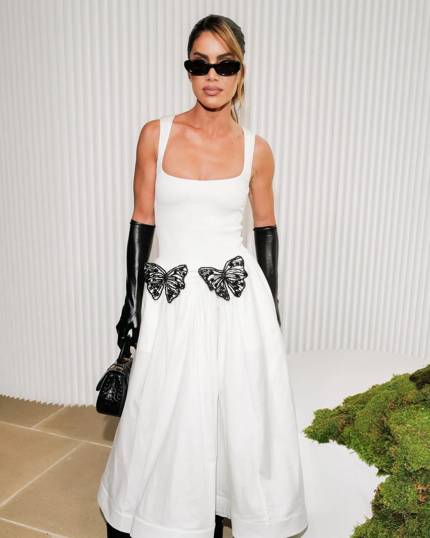 New Arrival White Color Women Sleeveless Sexy O-Neck Straight Long Dress Elegant Evening Party Celebrity High Street Wear