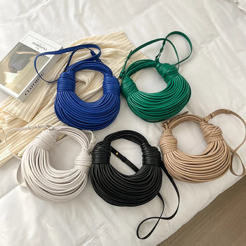 Fashion Woman Handbag Luxury Line Bundle Clutch Bag Knot Cross-body Lady Evening Bag Women Handbag Designer Female Clutch Bags