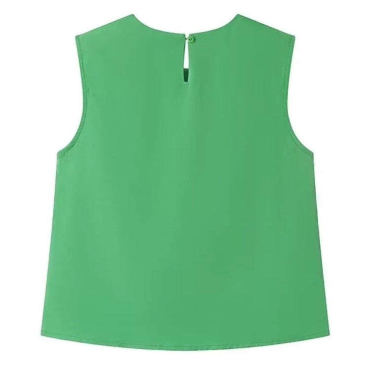 Aonibeier 3D Flowers Women Mini Skirt Suits Traf Summer Sleeveless Blouse Female Crop Top Extreme Short Skirt Sets Y2K