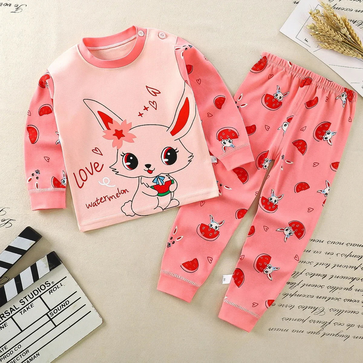 Children Sets Kids Clothes Boys Girls Suit Pajamas Children Clothinng Pants Cartoon Autumn Winter Sleepwear Outfits Cotton Style 10