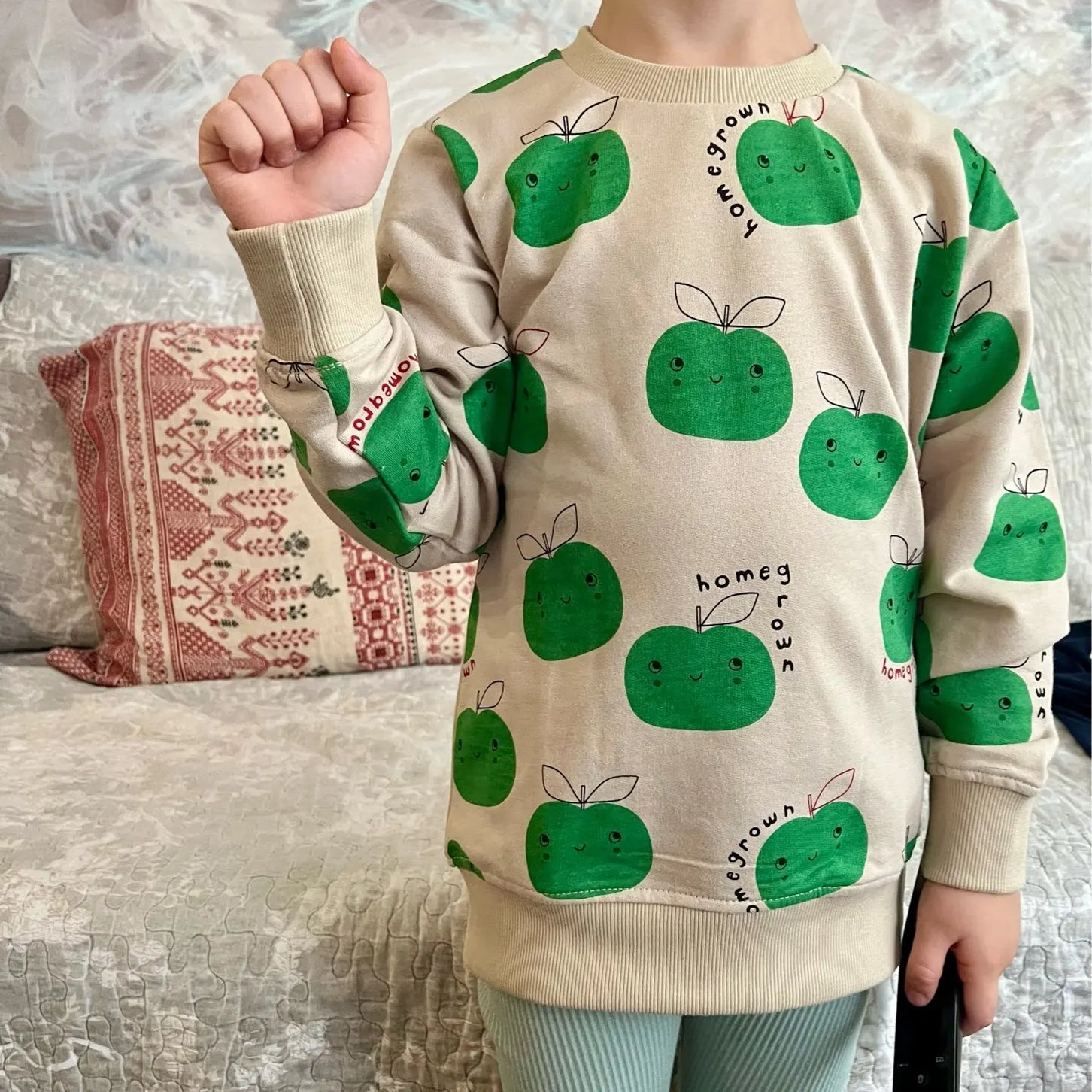 Apples Print Girls Sweatshirts Hot Selling Children's Clothes Long Sleeve Autumn Shirts