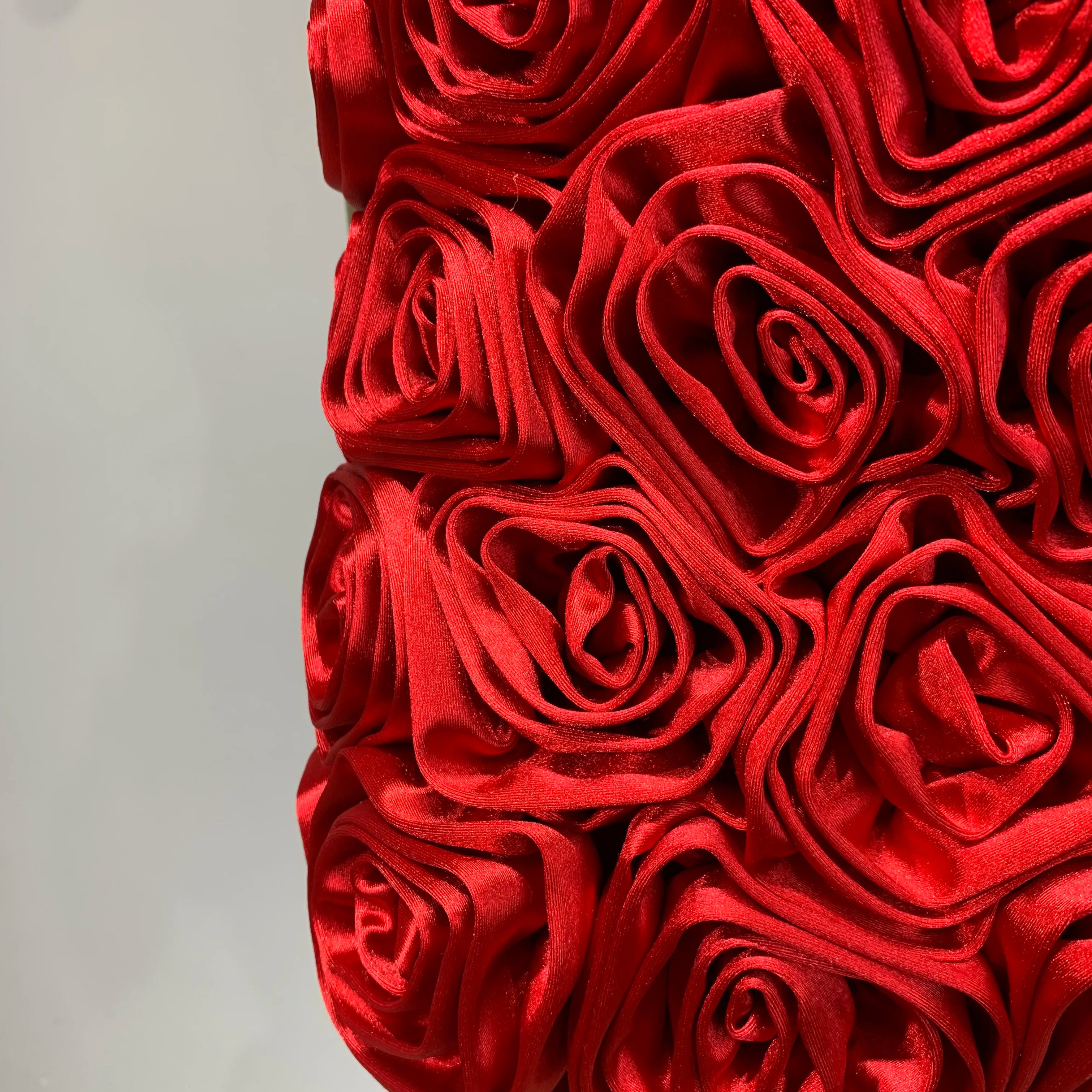 Women Sexy Strapless Zipper Patchwork Red Flower Mini Two Pieces Skirt Bandage Set 2025 Celebrity Designer Fashion Women's Set