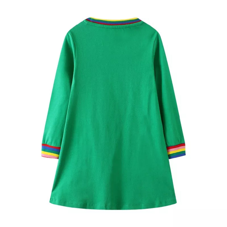 Jumping Meters New Princess Girls Dresses Animals Embroidery Autumn Baby Clothes Long Sleeve Children's Costume Kids Frocks