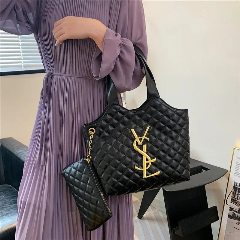 Must-Have 2025! Korean Spring/Summer Padded Shoulder Bag - Quilted Stitch, Popular Insert & Spacious Euro-American Style