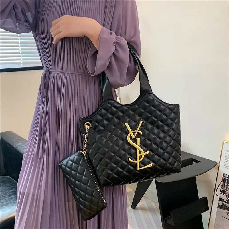 Must-Have 2025! Korean Spring/Summer Padded Shoulder Bag - Quilted Stitch, Popular Insert & Spacious Euro-American Style