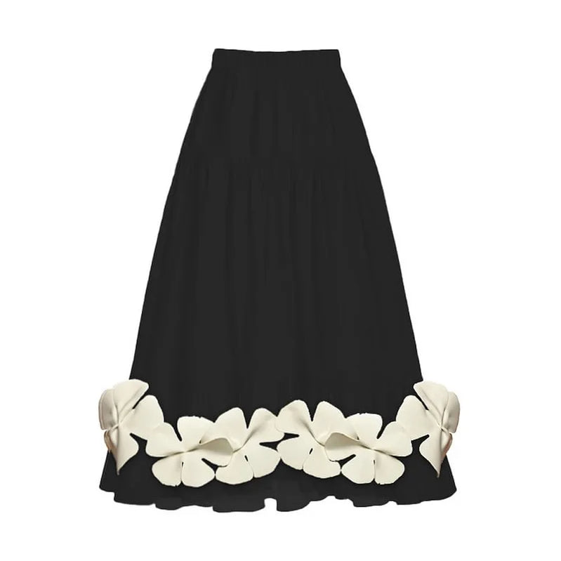 2023 Sexy Fashion One Piece Swimsuit Solid 3D Flower Summer Women Swimwear Beachwear Summer Luxury Monokini Bathing Suit skirt 2