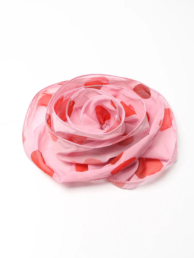 TWOTWINSTYLE Cut Out Ruched Patchwork Floral Dress For Women V Neck Long Sleeve High Waist Print Mini Dresses Female Clothes New