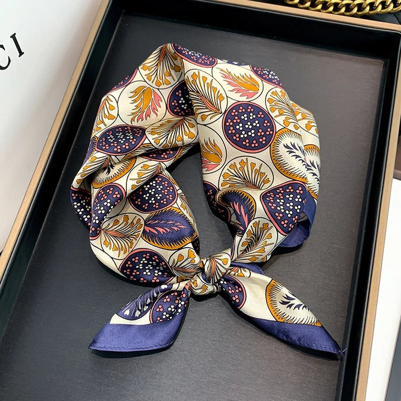 53cm Pure Silk Scarf Women Square Scarves Foulard Hairbands Lady Luxury Designer Female Bandana Neck Kerchief Ties Bandana Hijab 53cm Silk Scarf 26 53X53CM