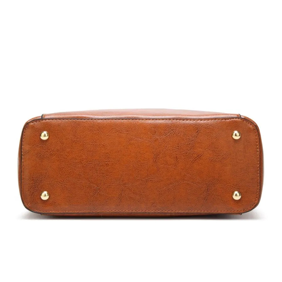 Retro Style Tote Bag Women's Fashion Faux Leather Shoulder Bag Large Zipper Handbag 2023 Fashion Hign Capaciity Handbag