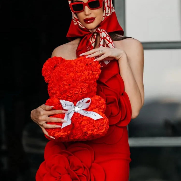 Women Celebrity Sexy Strapless Backless Flower Mini Gowns Dress 2024 Elegant Evening Party Club Dress Vestido