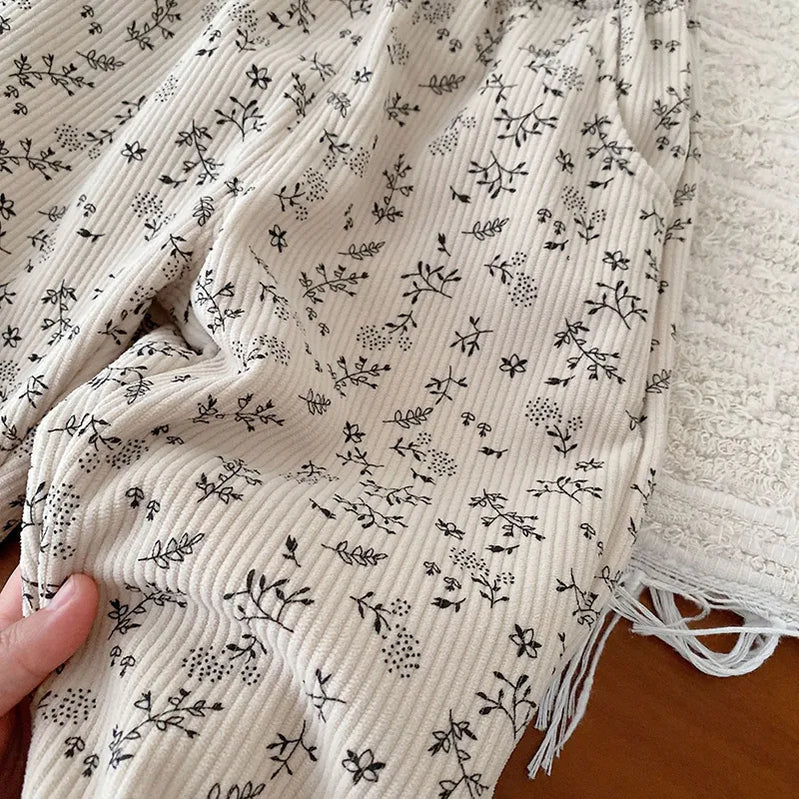 Winter Kids Pants Thicken Fur Lining Girls Trousers Warm Boys Pants