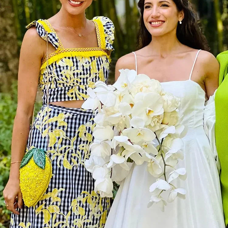 Summer Chic Printed Patchwork Skirt Suit Women Fashion Sling Ruffles Top Printting Set New Elegant Female Streetwear Sets