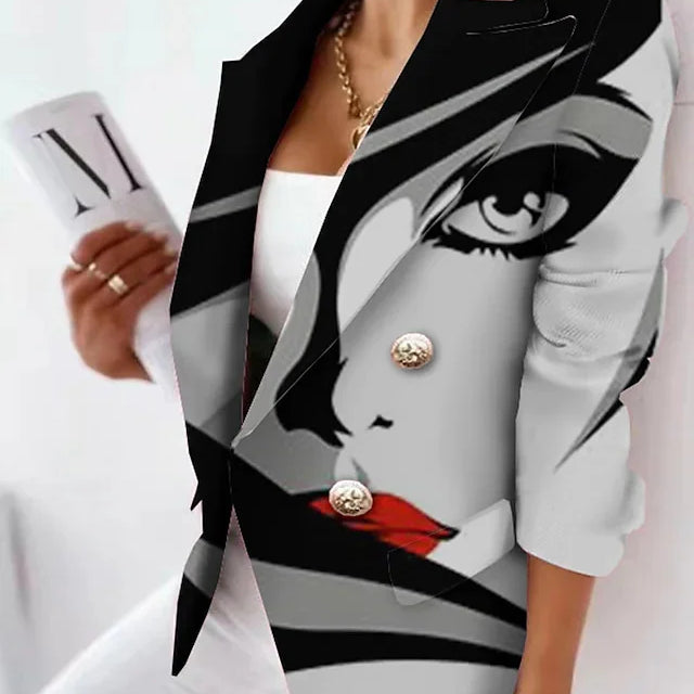 Women's Clothing Line Face Suit Western-Style Clothes Lapel Button Lid Pocket Fashion