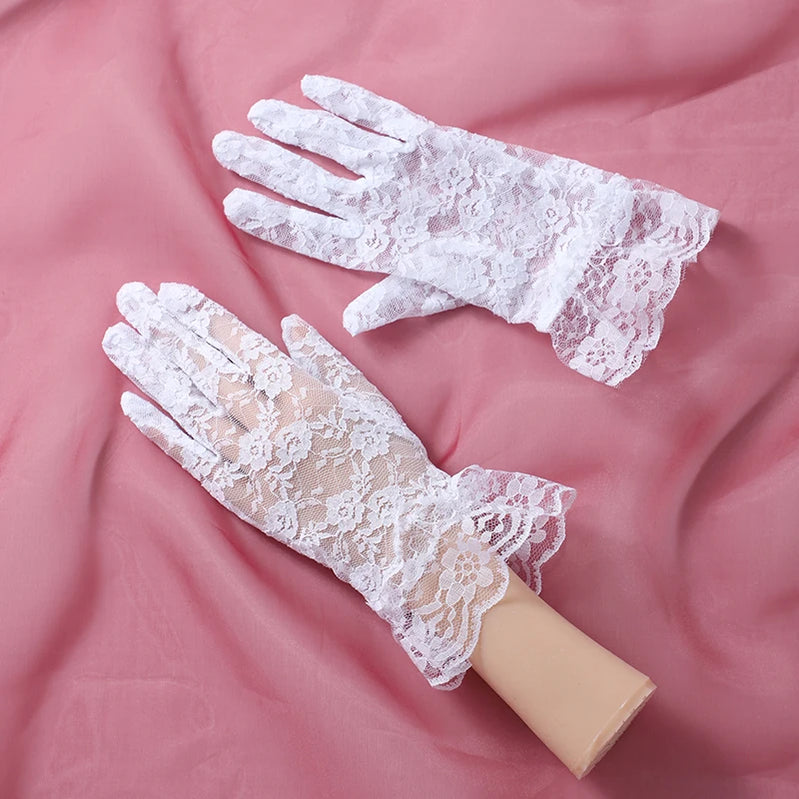 Bridal Wedding Gloves Short Tulle/Cotton Women's Party Prom Wedding Dress Accessories ST-0083-A CHINA
