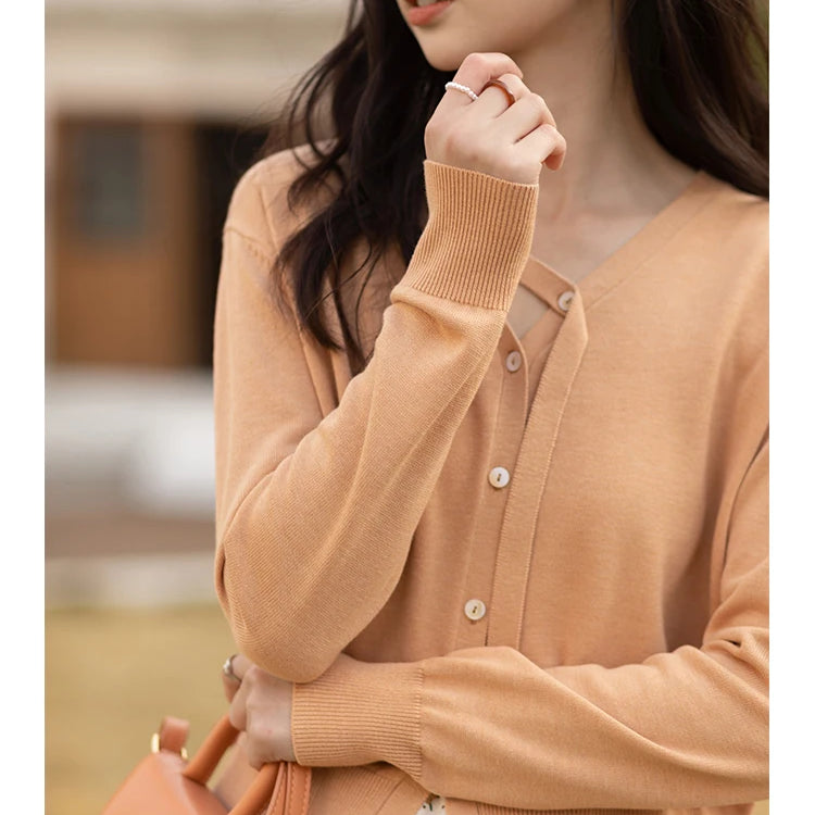 Sweater for Women Spring Long Sleeve New Elegant Fashion Knitted Shirts Female Cardigans