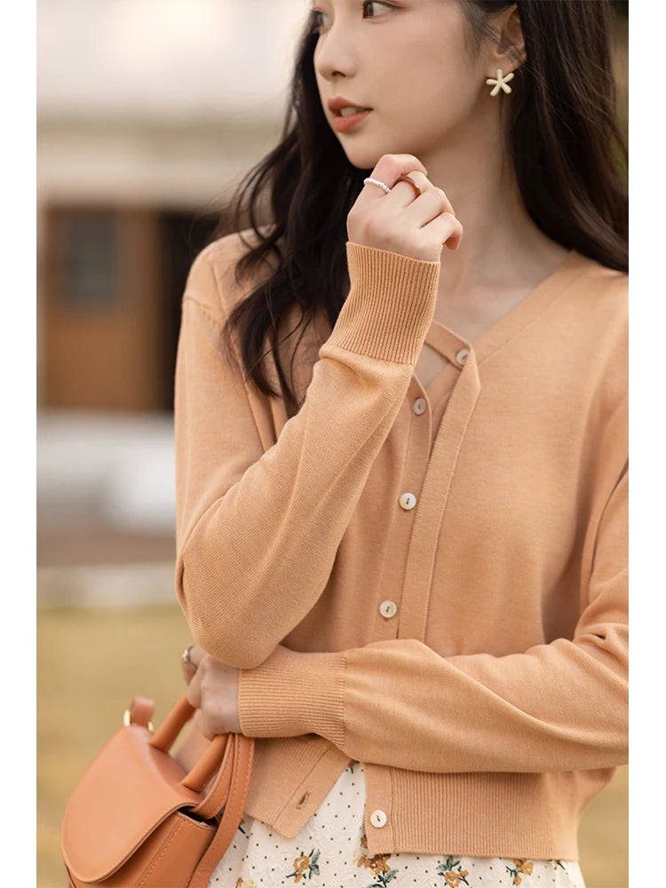 Sweater for Women Spring Long Sleeve New Elegant Fashion Knitted Shirts Female Cardigans