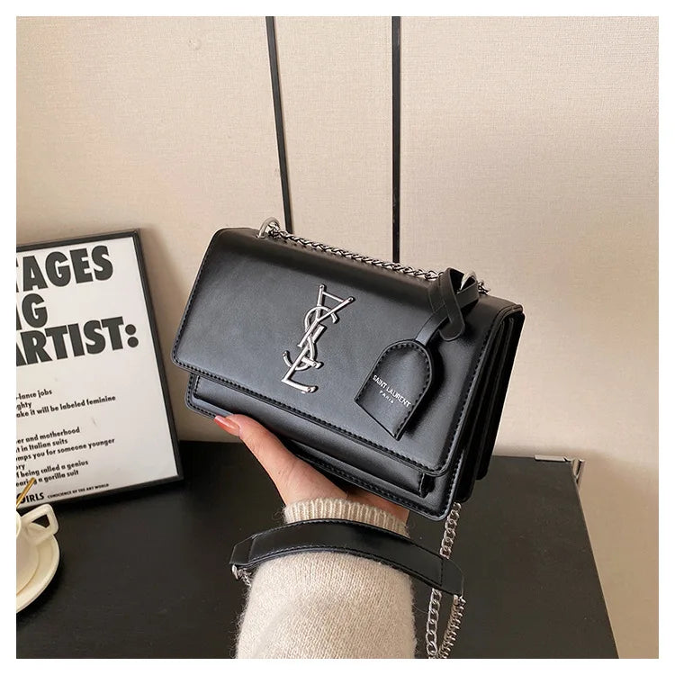Women's New 2025 Design Sense Small Square Bag Korean Version Fashion Trend High Quality Single Shoulder Crossbody Bag Chain Bag