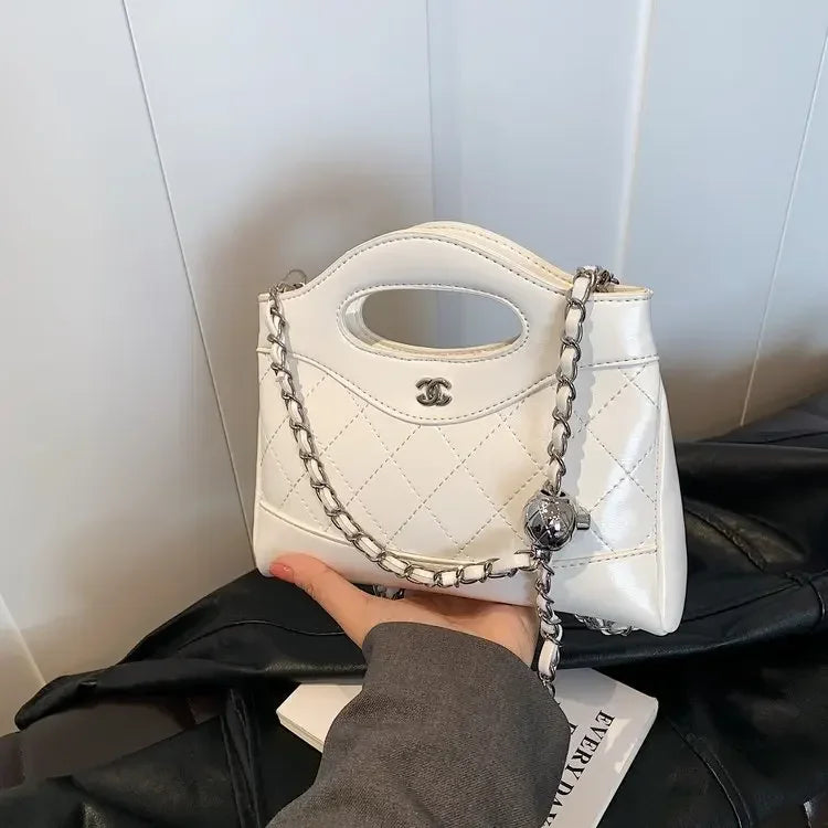 Women's 2025 Vintage Tweed Chain Bag - All-Match Quilted, Retro-Chic Shoulder/Crossbody