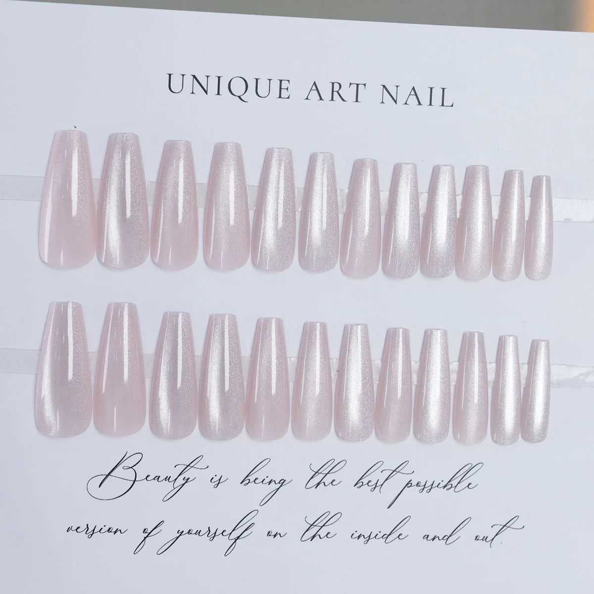 Glossy Cat Eyes Fake Nails Full Cover Almond Black Press on Nail Women Girls DIY Manicure Simple Wearable False Nails Tips 24Pcs