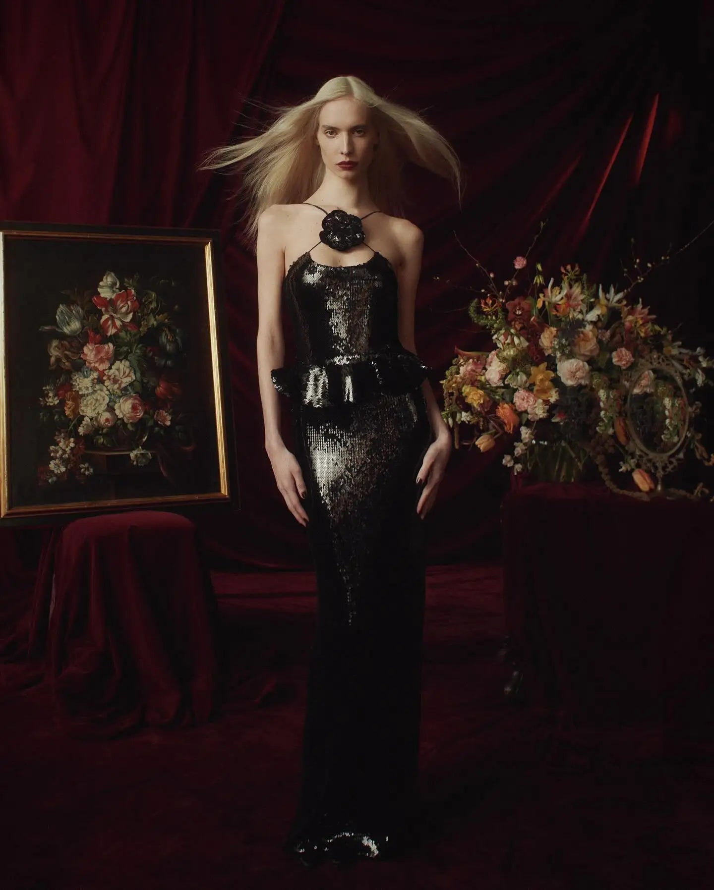 Vestido de celebridade para tapete vermelho, cor preta, com lantejoulas brilhantes, sexy, frente única, bodycon, vestido longo para festa à noite