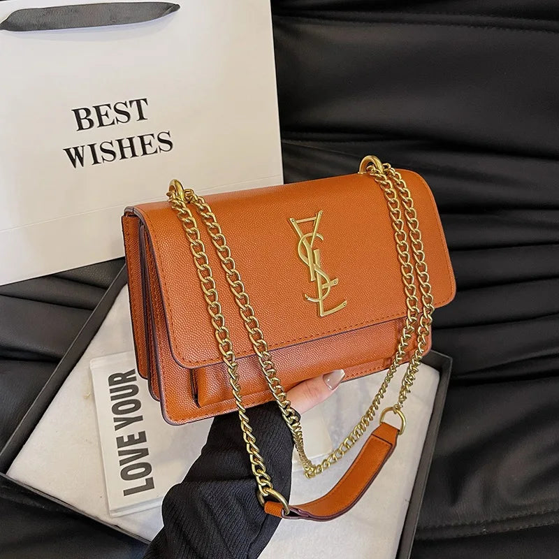 New Arrival Women's Luxury Chain Shoulder Bag High-End Texture Single Shoulder Crossbody Bag Versatile Armpit Purse for Ladies