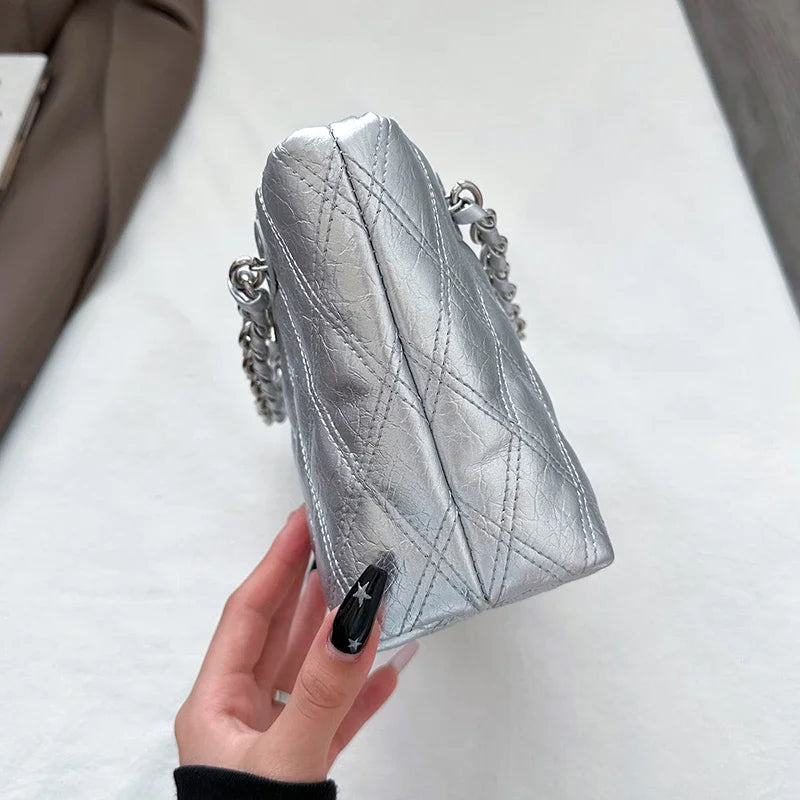 Luxury Women's Elegant Messenger Bag Leather Crossbody Bag Handbag, Classic Famous Designer Popular Shoulder Tote For Ladies