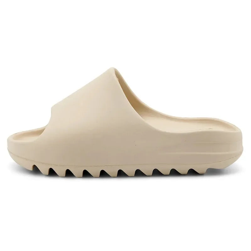 Summer Women Men Slippers Orginal Brand Slippers Men Design Sandals Outdoor EVA Slides Women Beach Shoes Flip-flops Man Sandals Beige