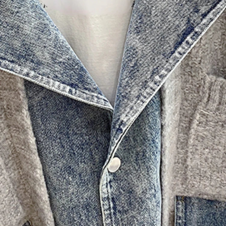 Jackets Autumn Winter New Loose and Lazy Style Thickened Sweater Cardigan Top Fashion Personalized Combination Denim Coat Women