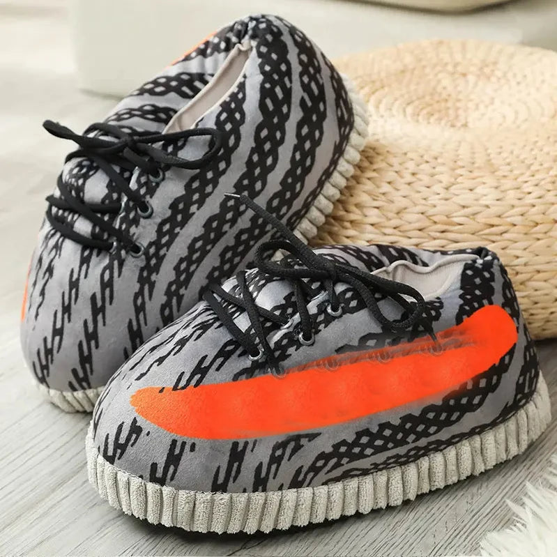 Women/Men Sneakers Unisex Winter Warm Home Slippers One Size Lady Indoor Cotton Shoes Woman House Floor Slippers Fashion Trend 09 One size