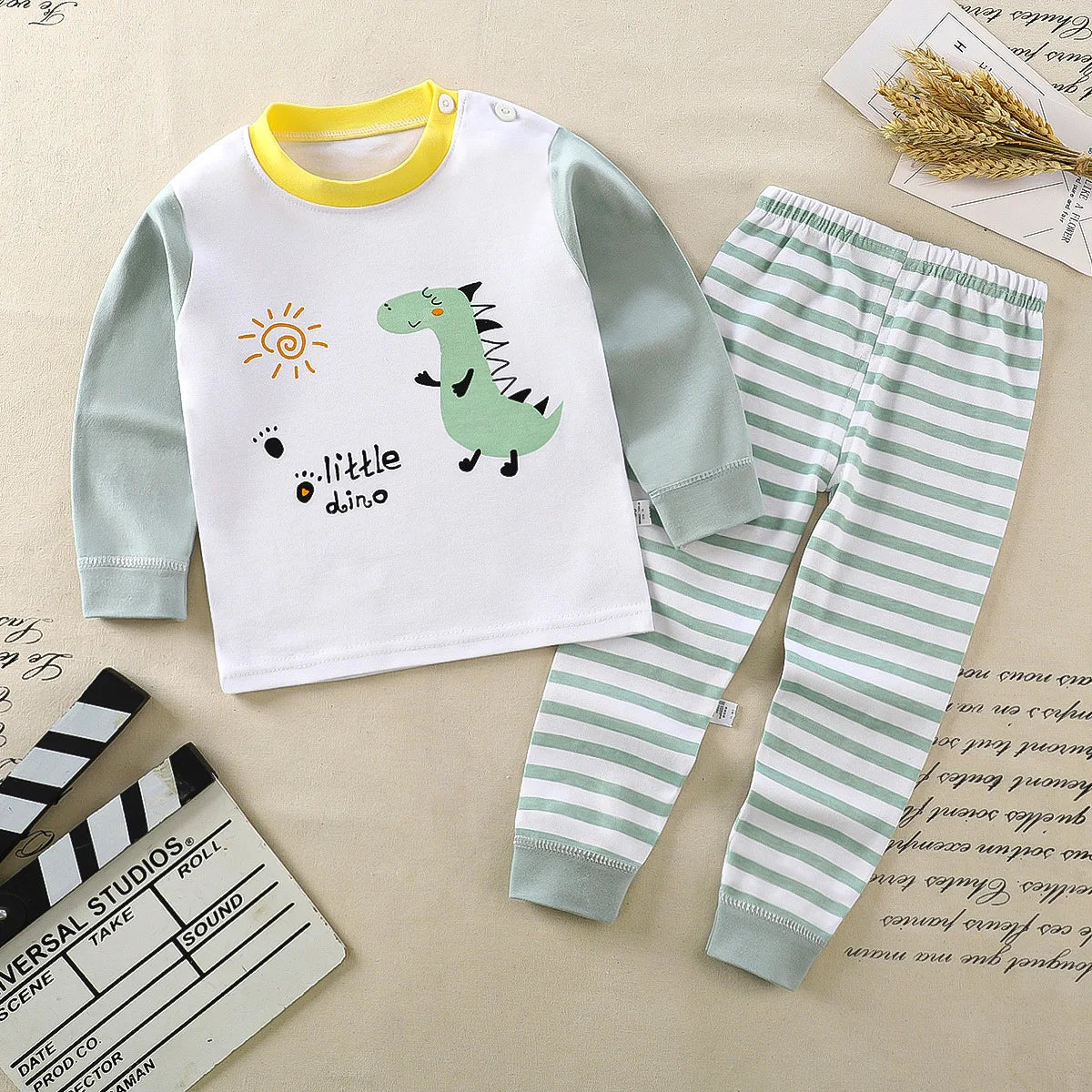 Kids Clothes Children Sets Children's Clothing Boys Girls Cotton Autumn winter Clothing Pants Sleepwear Underwear Christmas Gift Style7