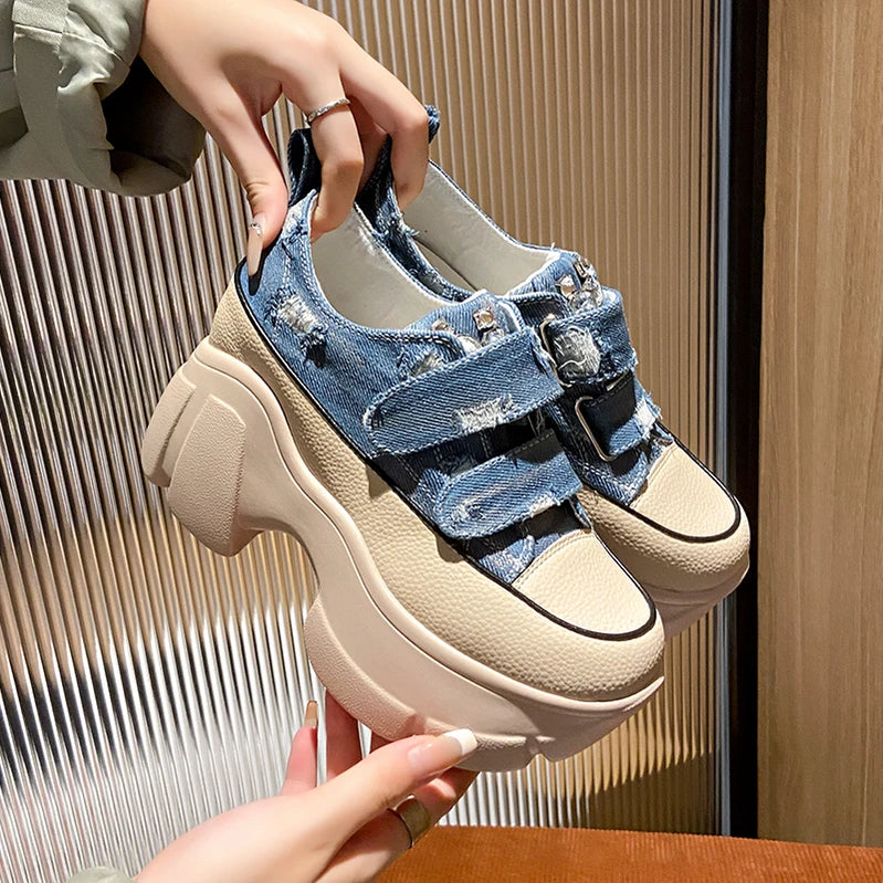 Shoes for Women Solid Women's Vulcanize Shoes Outdoor Women Sneakers Flat Heel Platform Sneakers Preppy