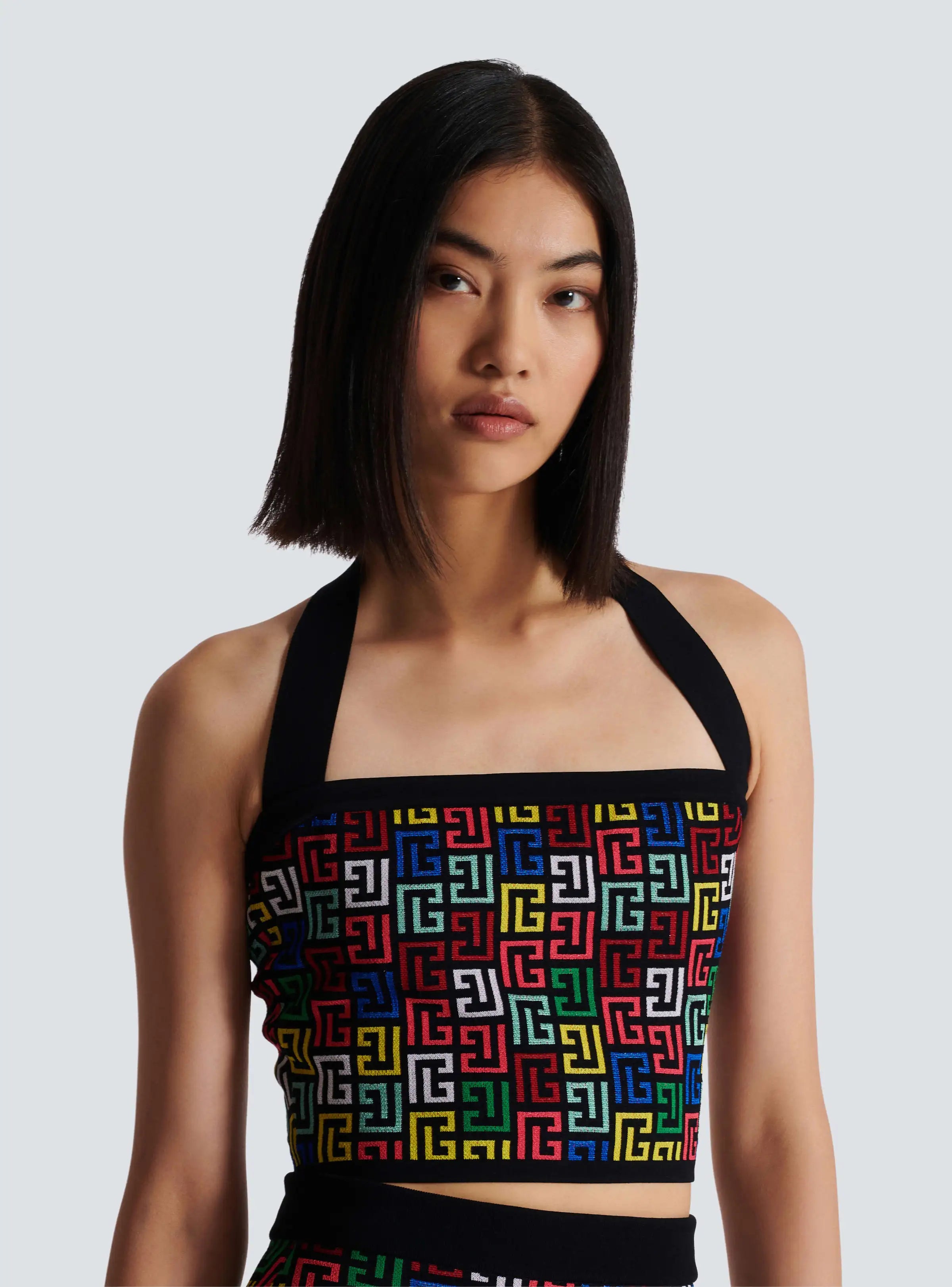 New Arrival Women Sexy Halter Backless 2 Pieces Bodycon Mini Dress Jacquared Off the Shoulder Celebrate Nightclub Party Outfit