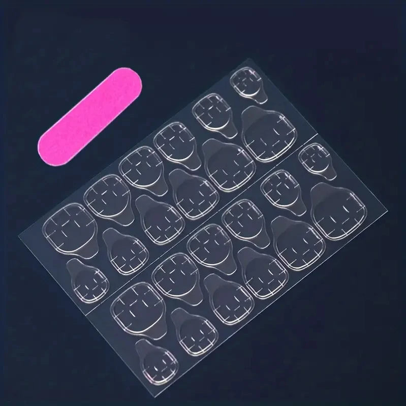 Upgrade your nail styling 24pcs medium length almond shape pink fresh floret wear nail manicure press nail piece & 1 rub strip &