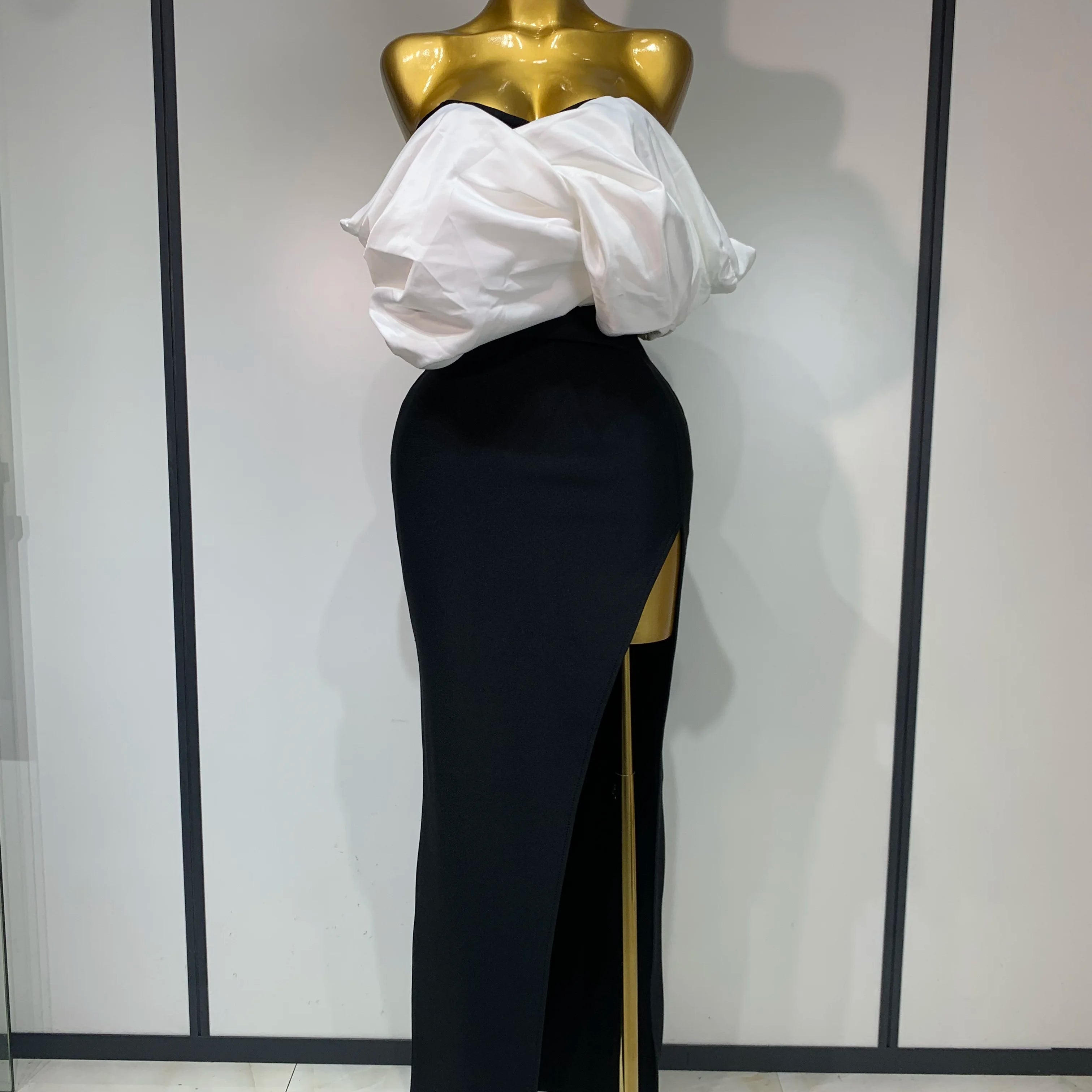 Sexy Off Shoulder Satin Patchwork Ruched Bodycon Bandage Maxi Dresses Women Elegant Celebrity Evening Party Birthday Dresses