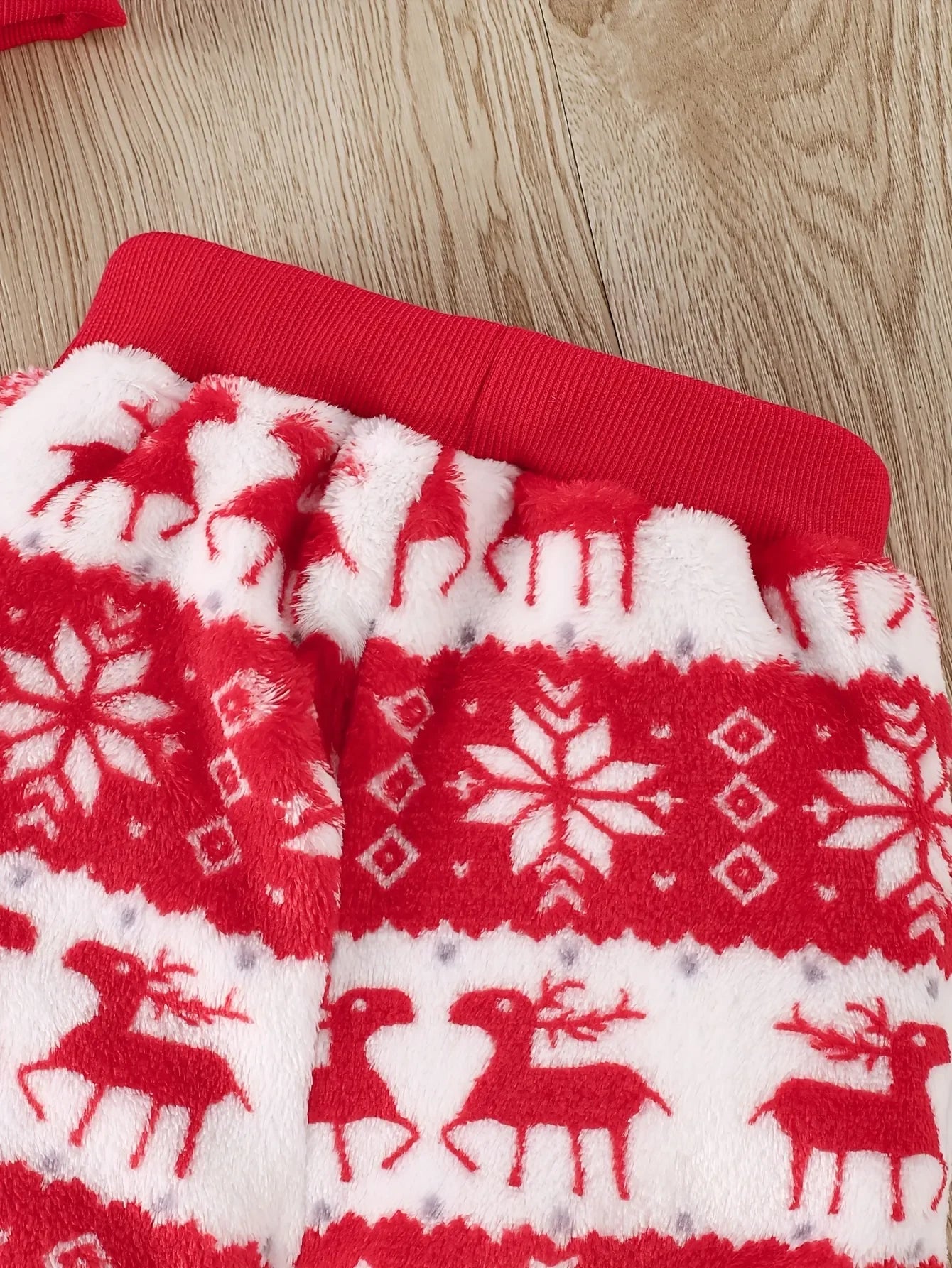 Winter Baby Flannel Suit Boys Girls Long Coat and Trousers Three-piece Christmas Style Cozy and Warm