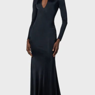 Arrival Women Long Sleeve Sexy Keyholes Bodycon Floor-length Dress Elegant Evening Party Prom Runway Fashion Dress