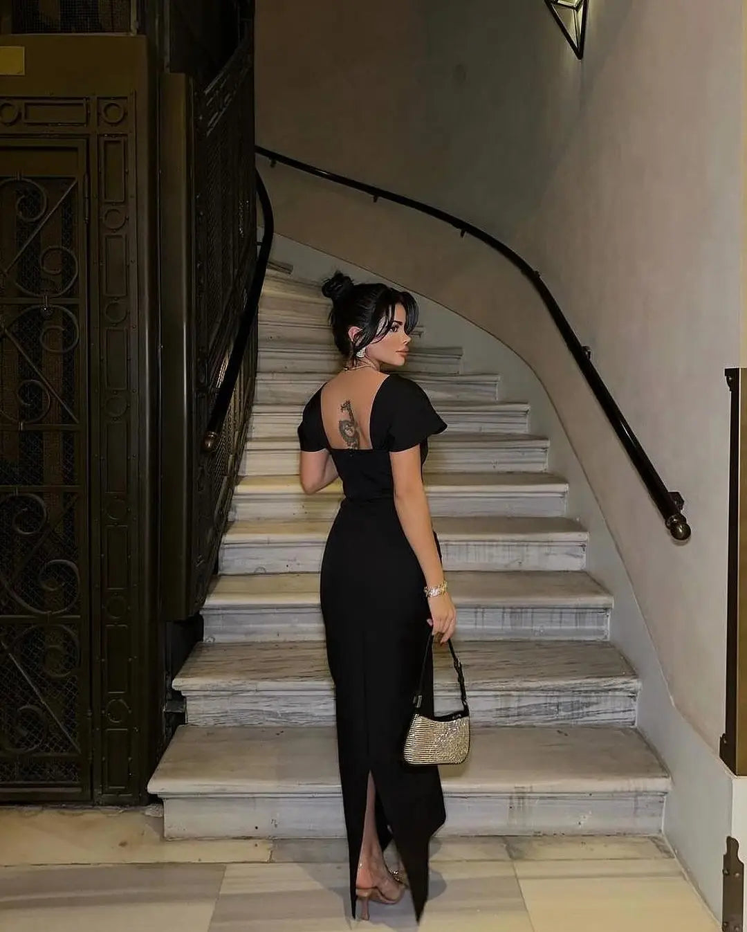 Red Black Women Sexy Square Collar Shinning Crystal Bodycon Bandage Long Dress Fashion Elegant Evening Party Celebrate Wear