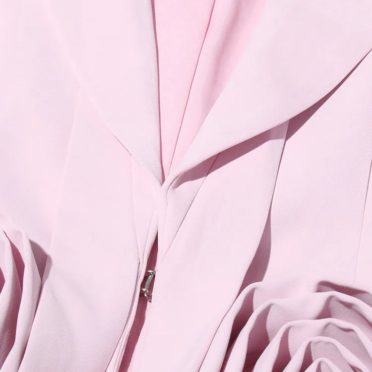 TWOTWINSTYLE Elegant Two Piece Set For Women Shawl Collar Long Sleeve Spliced Appliques Top High Waist A Line Skirt Slim Sets