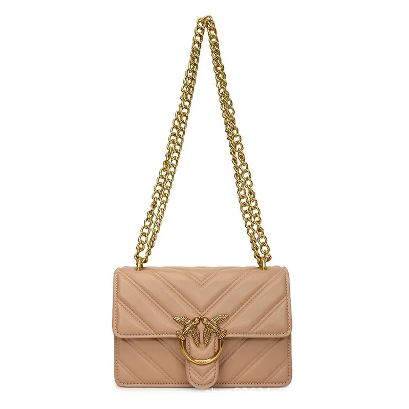 Rhombus Chain Swallow Bag 2025 New Versatile Small Square Bag Fashionable Foreign Style Shoulder Messenger Bag