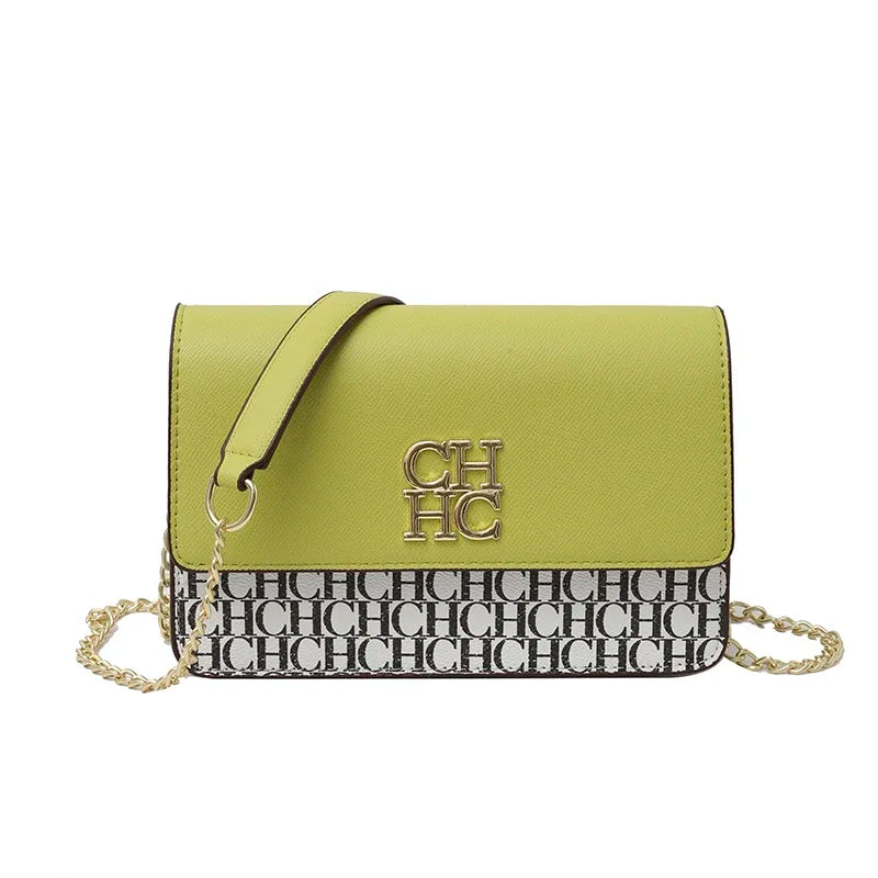 CH Pure Color Design Classic Ladies Crossbody Bag Fashion Luxury Brand Multi Embossed Ladies Handbag Ladies Shoulder Bag CHHC-5-green United States