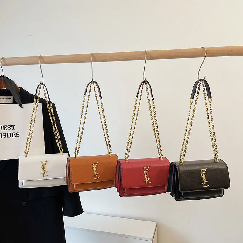 New Arrival Women's Luxury Chain Shoulder Bag High-End Texture Single Shoulder Crossbody Bag Versatile Armpit Purse for Ladies