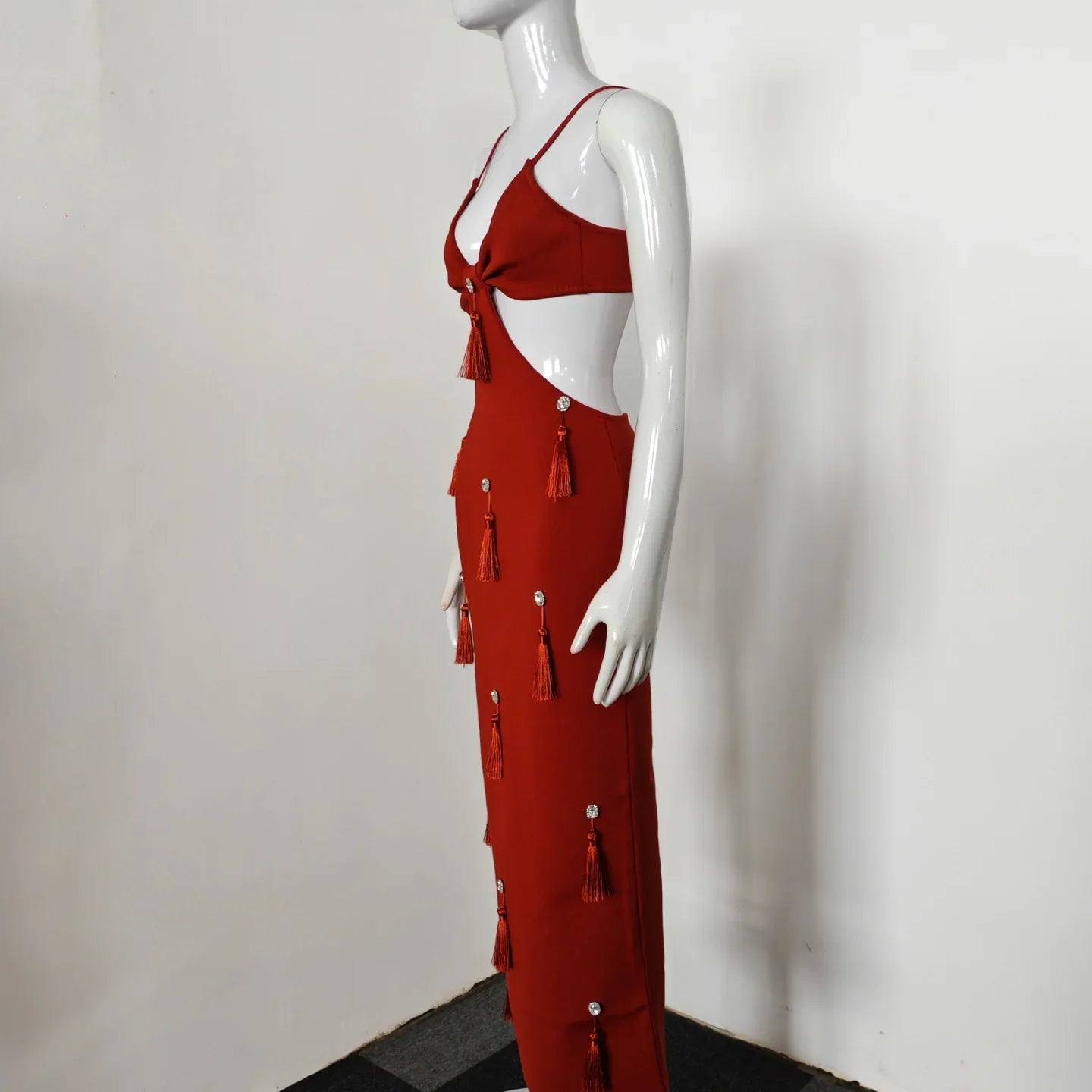 Summer Women Sleeveless Sexy Strap V-Neck Bodycon Long Bandage Dress Celebrate Fashion Mermaid Evening Party Dress