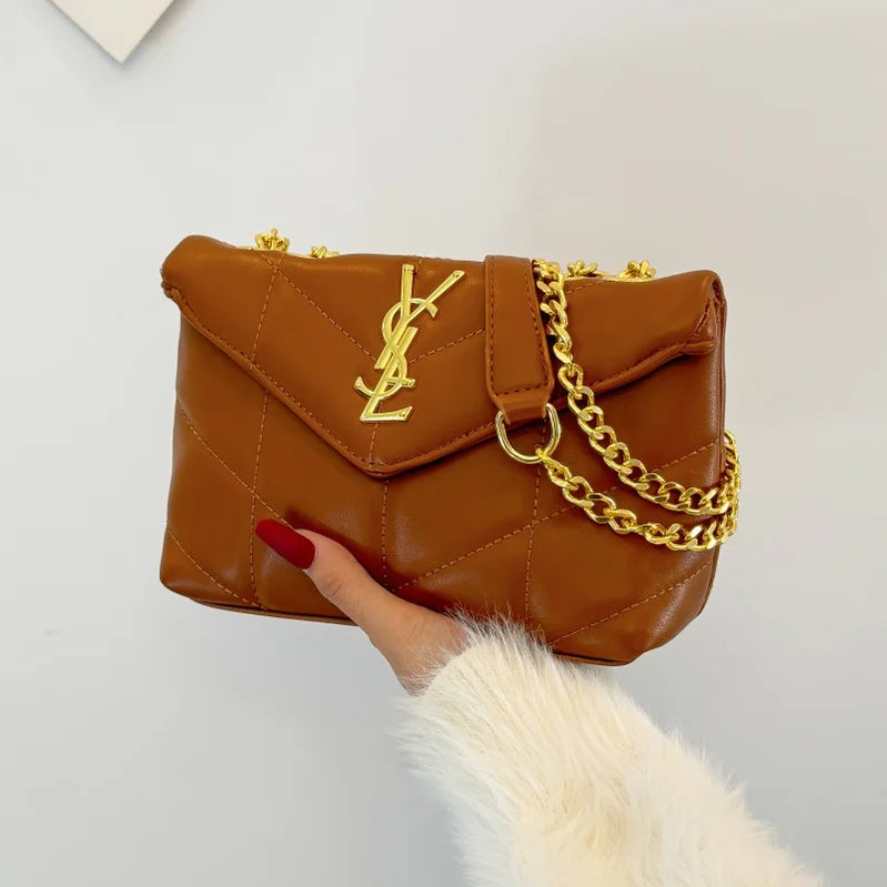 Chic Leather Handbag For Women Crossbody Bag Shoulder Bag Messenger Style Elegant Luxury Brand Famous Designer Ladies