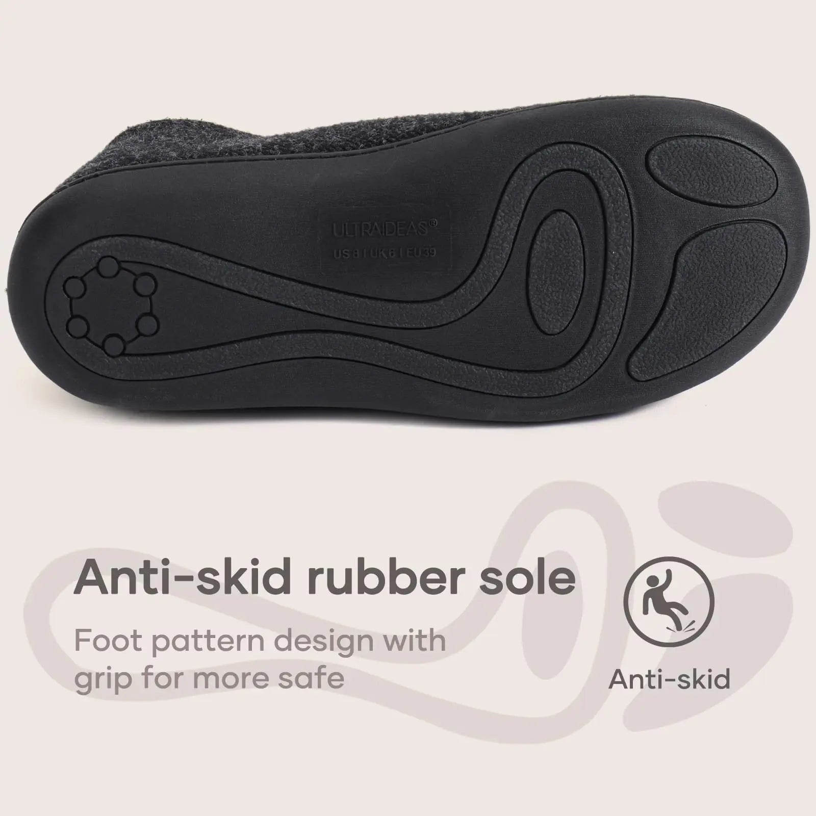 Winter Indoor Loafers Home Slippers Women Classic Cozy Faux Plush Slippers And Outdoor Warm Closed Non-Slip Rubber Shoes