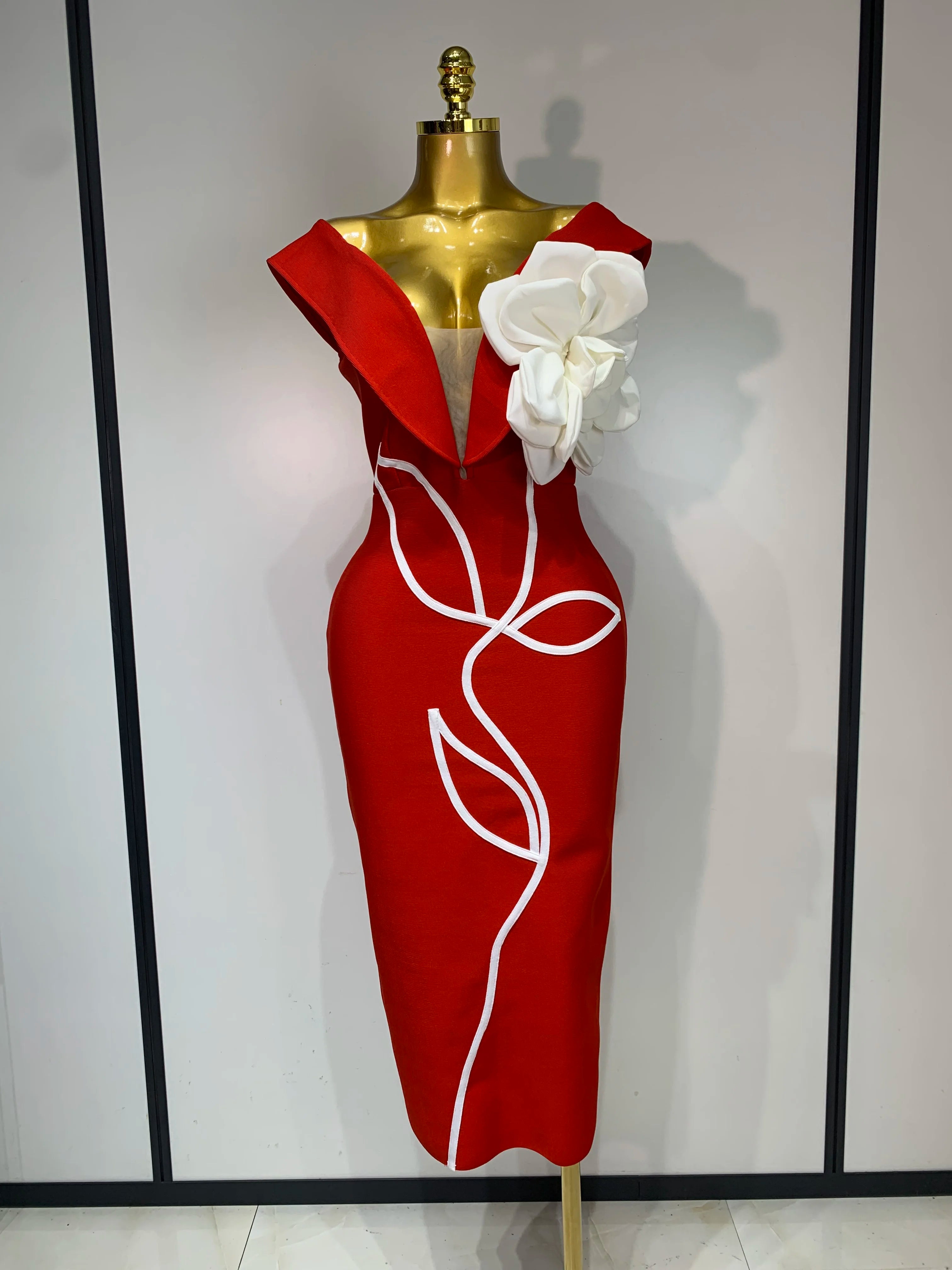 Sexy Off Shoulder Backless Bodycon Bandage Dress Celebrity Elegant Evening Party Bithday Celebrate Outfit Wedding Guest Gown