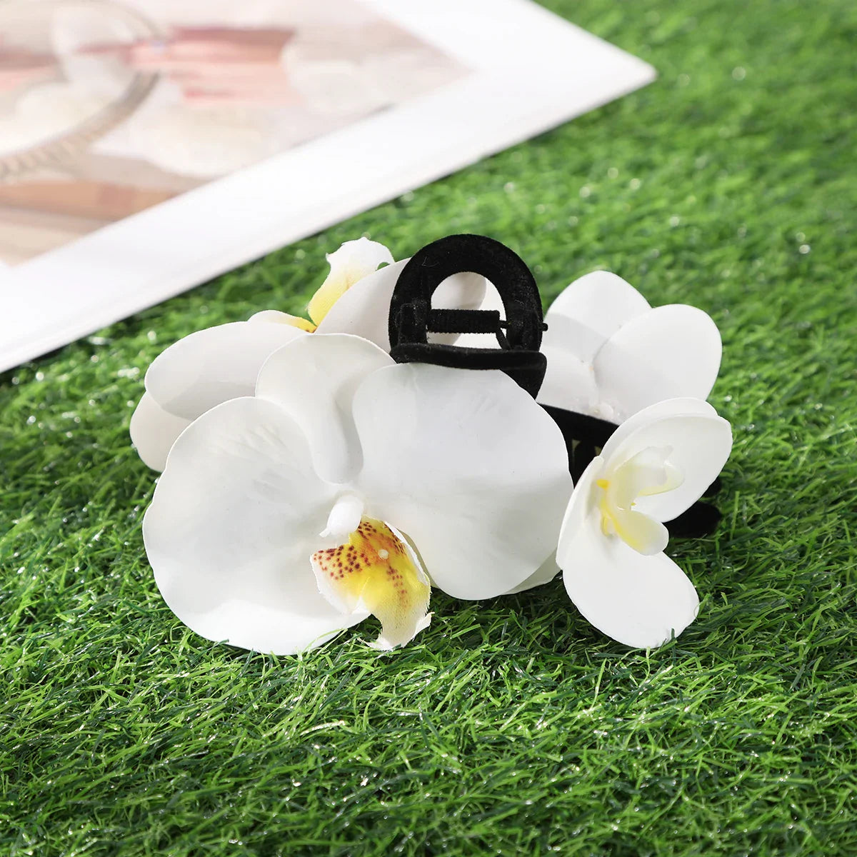 Haimeikang Large Size Flower Hair Clip Claws Hair Crab For Thick Hair Barrettes Hairpins Women Summer Fashion Hair Accessories 4452e-14cm